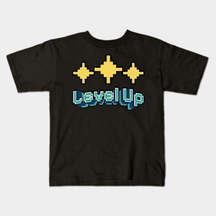 Level Up Game Retro Pixel Kids T-Shirt